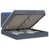 vidaXL Cama tipo otomana con colch&oacute;n y LED Gris oscuro 140 x 200 cm