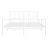 vidaXL Estructura cama sin colchón con estribo metal blanco 150x200 cm