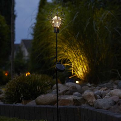 Luxform Lámpara solar LED con pincho para jardín Pentagon 2 uds