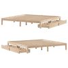vidaXL Estructura de cama con cajones madera maciza de pino 200x200 cm