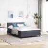 vidaXL Cama tipo Box Spring Gris oscuro 140 x 190 cm Terciopelo