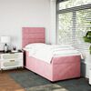 vidaXL Cama box spring con colch&oacute;n terciopelo rosa 90x200 cm