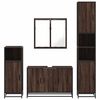 vidaXL Set de muebles baño 4 pzas madera contrachapada roble marrón
