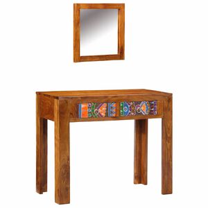vidaXL Mesa Tocador Marr&oacute;n 90 x 45 x 75 cm Madera de Acacia S&oacute;lida