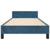 vidaXL Estructura de cama sin colch&oacute;n terciopelo azul oscuro 80x200 cm