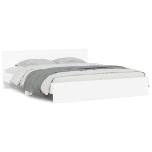 vidaXL Estructura de cama con cabecero blanca 180x200 cm