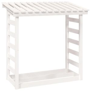 vidaXL Le&ntilde;ero de madera maciza de pino blanco 108x64,5x110 cm