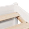 vidaXL Cama con estanter&iacute;a sin colch&oacute;n madera maciza blanco 90x200 cm