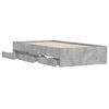 vidaXL Cama con cajones madera ingeniería gris hormigón 90x190 cm