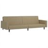 vidaXL Sof&aacute; cama de 2 plazas cuero sint&eacute;tico color capuchino