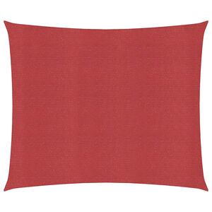 vidaXL Toldo de vela HDPE rojo 160 g/m&sup2; 4x4 m