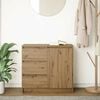 vidaXL Aparador con caj&oacute;n roble artesanal 71x35x65cm madera ingenier&iacute;a