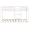 vidaXL Litera de madera maciza de pino blanco 75x190 cm