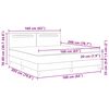 vidaXL Cama tipo Box Spring Gris 160 x 200 cm Cuero sint&eacute;tico