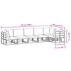 vidaXL Conjunto de sof&aacute;s de jard&iacute;n con coj&iacute;n 6 pcs Negro Aluminio