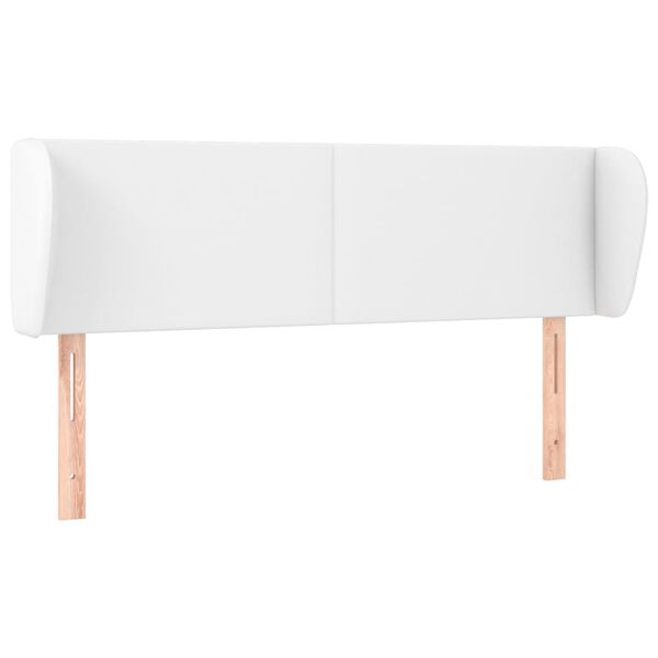 vidaXL Cabecero de cuero sintético blanco 147x23x78/88 cm
