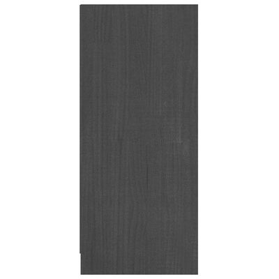 vidaXL Aparador madera maciza de pino gris 70x33x76 cm
