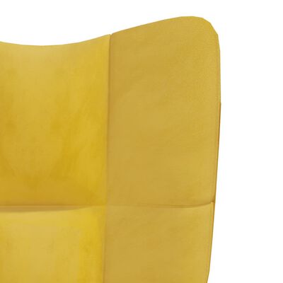 vidaXL Sillón de relax con taburete terciopelo amarillo mostaza