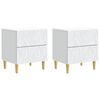 vidaXL Mesita de Noche 2 uds. Blanco 43 x 34,5 x 48 cm
