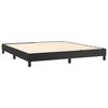 vidaXL Cama box spring con colch&oacute;n cuero sint&eacute;tico negro 160x200 cm
