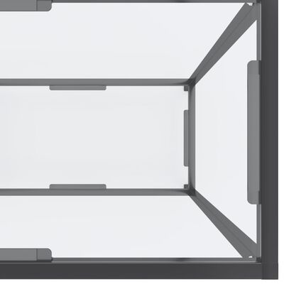 vidaXL Mesa consola vidrio templado transparente 220x35x75,5 cm