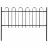 vidaXL Valla de jard&iacute;n BOXTEL con aro superior de acero, 170x80 cm, negro