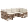 vidaXL Conjunto de sof&aacute;s de jard&iacute;n 6 uds. 6-N&uacute;mero de plazas Beige