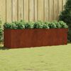 vidaXL Jardinera acero corten 280x80x80 cm