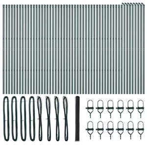 vidaXL Poste de Valla Gris