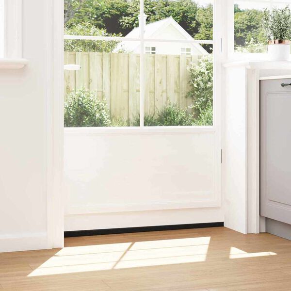 vidaXL Sellos de cepillo de puerta atornillables 2 pcs Negro 100 cm