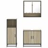 vidaXL Set de muebles de baño 3 pzas madera contrachapada roble Sonoma