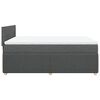 vidaXL Cama box spring con colch&oacute;n tela gris oscuro 140x200 cm