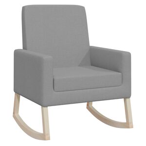 vidaXL Silla mecedora de tela gris claro
