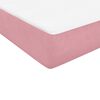 vidaXL Cama box spring con colch&oacute;n y LED terciopelo rosa 200x210 cm