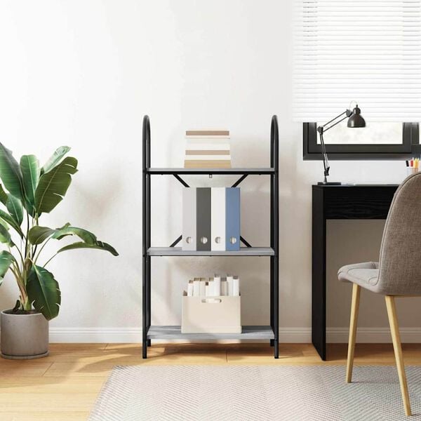 vidaXL Estante de libros Gris Sonoma 60 x 30 x 109 cm