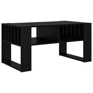 vidaXL Mesa de Caf&eacute; Roble Negro 92 x 49,5 x 45 cm Madera de ingenier&iacute;a