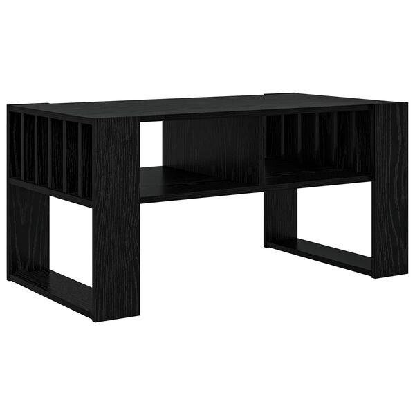 vidaXL Mesa de Caf&eacute; Roble Negro 92 x 49,5 x 45 cm Madera de ingenier&iacute;a