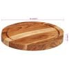vidaXL Tabla de cortar madera maciza de acacia &Oslash;25x2,5 cm