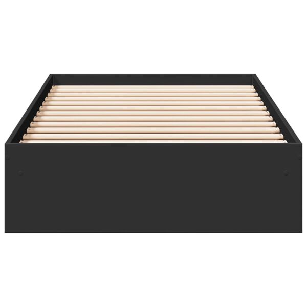 vidaXL Cama con cajones madera de ingenier&iacute;a negro 100x200 cm
