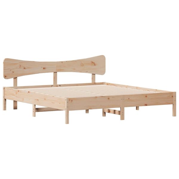 vidaXL Estructura de cama sin colch&oacute;n madera maciza de pino 180x200 cm