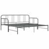 vidaXL Estructura sofá cama extraíble sin colchón metal gris 90x200 cm