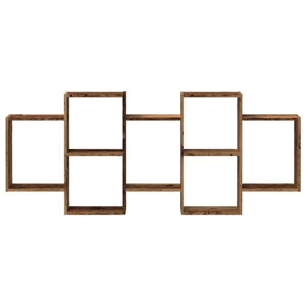 vidaXL Estanter&iacute;a de pared madera ingenier&iacute;a envejecida 159x18x65 cm