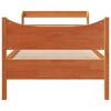 vidaXL Estructura cama con cabecero madera pino marr&oacute;n cera 90x200 cm