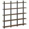 vidaXL Estante de pared Roble Ahumado 102 x 13.5 x 102 cm