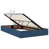 vidaXL Cama con almacenamiento y LED con LED Azul 120 x 190 cm tela