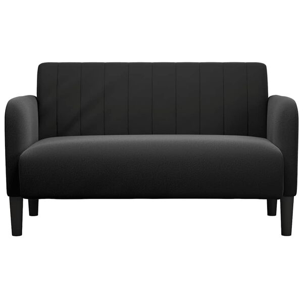 vidaXL Sof&aacute; Loveseat Terciopelo Negro 109 cm