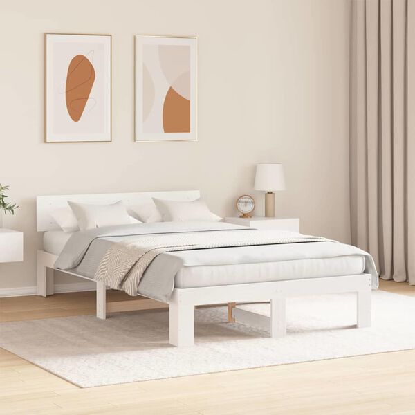 vidaXL Estructura de cama 120 x 190 cm Madera de pino macizo