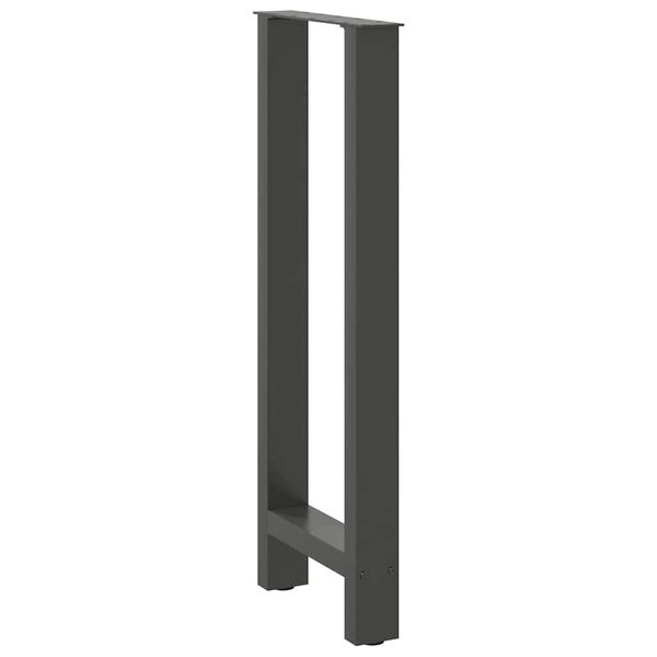 vidaXL Patas para mesa de bar antracita (2 unidades, 40 x 100-101 cm, acero)
