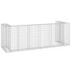 vidaXL Muro gaviones para contenedor basura galvanizado 325x100x110 cm