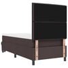 vidaXL Cama tipo Box Spring con colch&oacute;n Marr&oacute;n Oscuro 90 x 190 cm tela